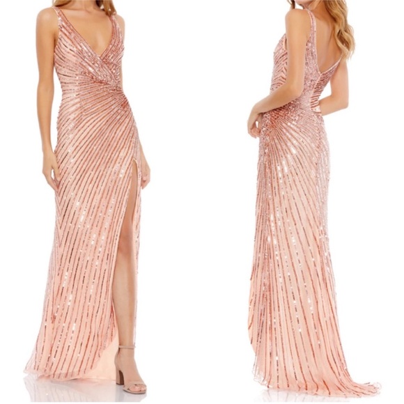 MacDuggle rose sequin evening gown! - Picture 1 of 7